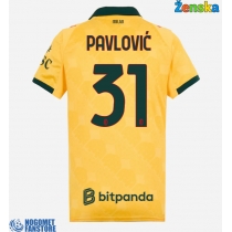AC Milan Strahinja Pavlovic #31 Rezervni Dres za Ženska 2025-26 Kratak Rukav